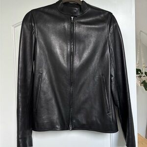 Black Leather Biker Jacket sz 4 S - Nappa Leather - Reed Krakoff